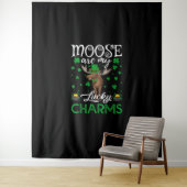 Tenture Moose Are My Lucky Charms Moose St. Patrick's Day (En situation)