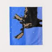 Tenture Moose en hiver - Art original de la faune (Devant)