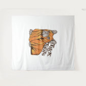 Tenture Mops d'Halloween (Devant (Horizontal))