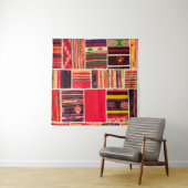 Tenture Moquette turque patchwork fait main. Patchwork Pat (En situation (horizontale))