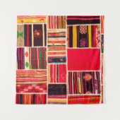 Tenture Moquette turque patchwork fait main. Patchwork Pat (Devant)