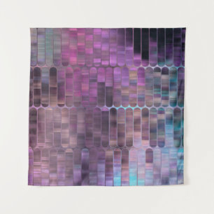 Tenture Mosaïque abstraite brillante multicolore avec bril