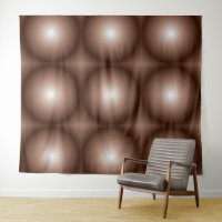 Mosaïque Brown foncée 3D géométrique Mousse blanch