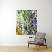 Tenture Mosaïque espagnole bleue verte (En situation)