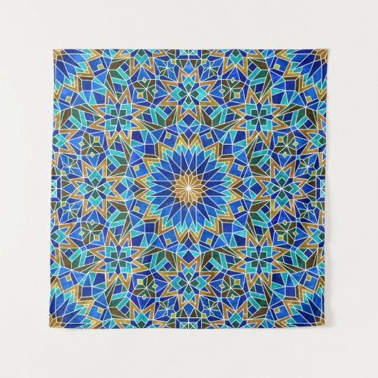 Tenture Mosaïque marocaine : Design arabe sans fil (Devant)