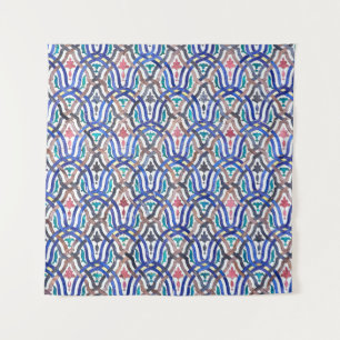 Tenture mosaïque marocaine : design traditionnel coloré.