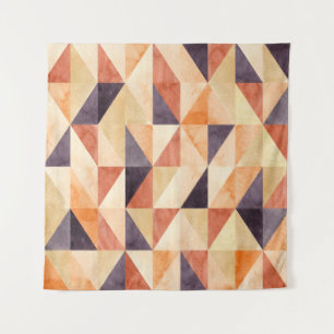 Tenture Mosaïque triangulaire Aquarelle Motif terrestre