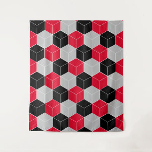 Tenture Motif 3d cubique