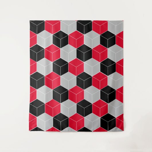 Tenture Motif 3d cubique (Devant)