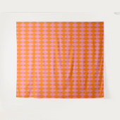Tenture Motif à carreaux Harlequin orange et rose (Devant (Horizontal))