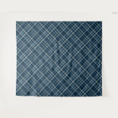 Tenture Motif à carreaux pointillés. Gris-bleu. (Devant (Horizontal))