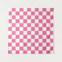 Motif À damiers chèque rose blanc