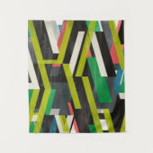 Tenture Motif à flux de suspension diagonal (Devant)