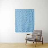 Tenture Motif à lames bleues (En situation)