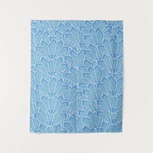 Tenture Motif à lames bleues