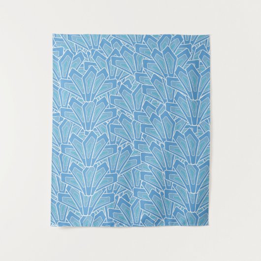 Tenture Motif à lames bleues (Devant)