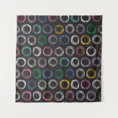 Tenture Motif à main avec lignes brossées sans soudure (Devant)