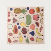 Tenture Motif à main de fruits (Devant (Horizontal))