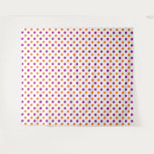 Tenture Motif à pois orange violet blanc (Devant (Horizontal))