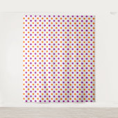 Tenture Motif à pois orange violet blanc (Devant)