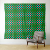 Tenture Motif à pois vert rose bleu (En situation (horizontale))
