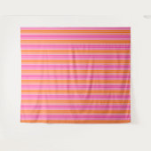 Tenture Motif à rayures verticales rose et orange (Devant (Horizontal))