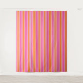 Tenture Motif à rayures verticales rose et orange (Devant)