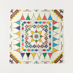 Tenture Motif à répétition géométrique décoratif inspiré d