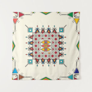 Tenture Motif à répétition géométrique décoratif inspiré d