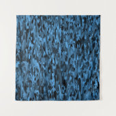 Tenture Motif Abstrait Bleu Noir (Devant (Horizontal))