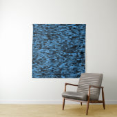 Tenture Motif Abstrait Bleu Noir (En situation)