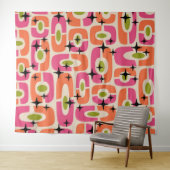 Tenture Motif Abstrait Cosmique Moderne Rétro du Milieu du (En situation (horizontale))