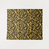 Tenture Motif abstrait de feuille d'or (Devant (Horizontal))