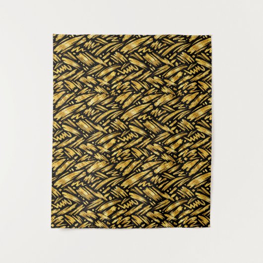 Tenture Motif abstrait de feuille d'or (Devant)