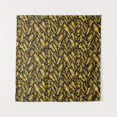 Tenture Motif abstrait de feuille d'or (Devant (Horizontal))