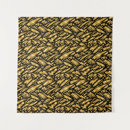 Tenture Motif abstrait de feuille d'or (Devant)