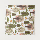 Tenture Motif Abstrait de la forêt d'automne (Devant (Horizontal))