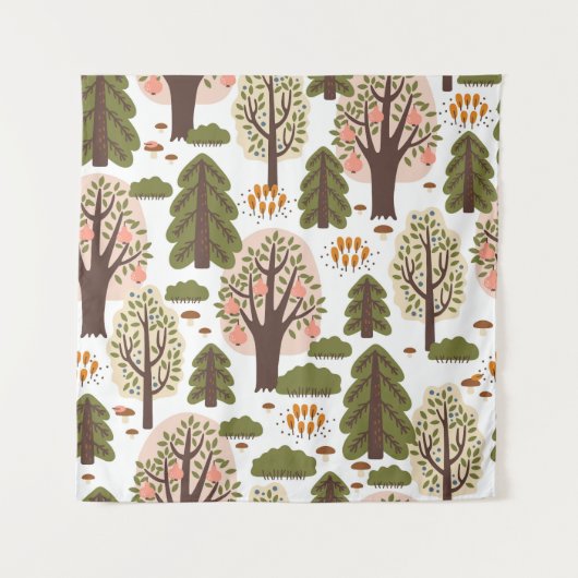 Tenture Motif Abstrait de la forêt d'automne (Devant)