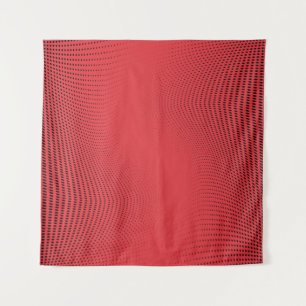 Tenture motif Abstrait en demi-teinte monochrome rouge. Cu