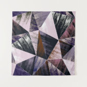 Tenture motif Abstrait en polygone, triangles colorés. (Devant (Horizontal))