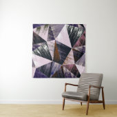 Tenture motif Abstrait en polygone, triangles colorés. (En situation (horizontale))