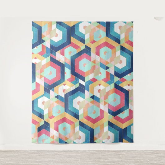 Tenture Motif abstrait géométrique moderne (Devant)