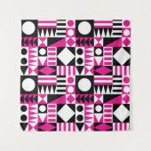 Tenture Motif abstrait moderne du milieu du siècle. (Devant (Horizontal))