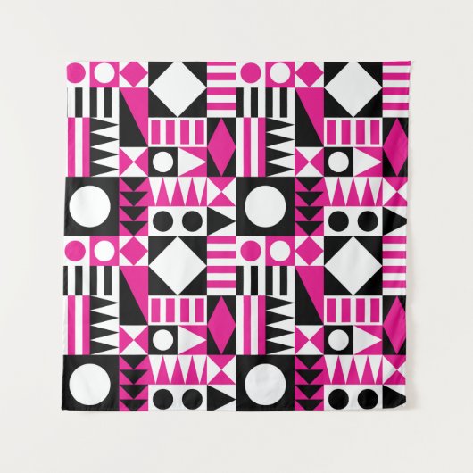 Tenture Motif abstrait moderne du milieu du siècle. (Devant)