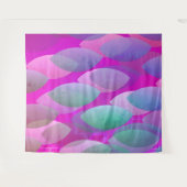 Tenture Motif Abstrait Moderne | Magenta Violet Rose Turqu (Devant (Horizontal))