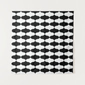 Tenture Motif abstrait noir et blanc (Devant (Horizontal))