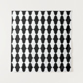 Tenture Motif abstrait noir et blanc (Devant)