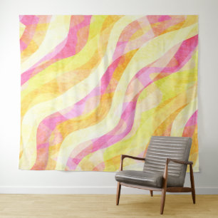 Tenture Motif Abstrait Ondulé Vibrant