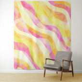 Tenture Motif Abstrait Ondulé Vibrant (En situation)