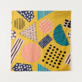 Tenture Motif abstrait sans couture avec différentes forme (Devant (Horizontal))